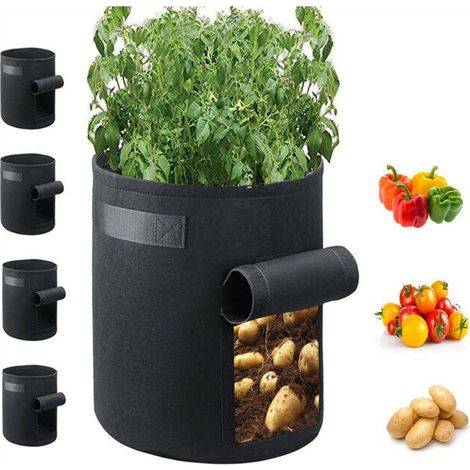 Filiyano-Sacs de culture pour jardin (lot de 2) - Sacs de culture pour pommes de terre, carottes, tomates et fleurs. (1/5)