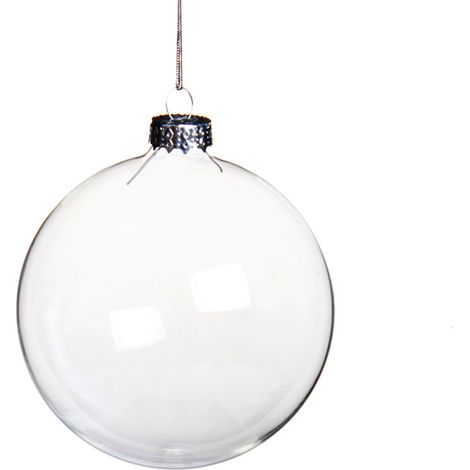 Lot de 20 Boules de Noël en Acrylique Transparent 8 cm pour décoration de décoration Petit Dessert ou fête de Mariage Halloween (1/5)