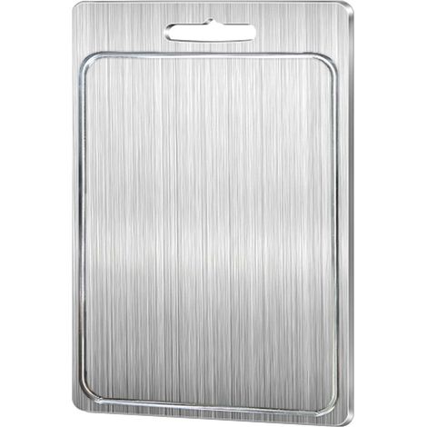 Planche à découper réversible en acier inoxydable 304 - alimentaire antibactérienne, passe au lave-vaisselle (1/5)