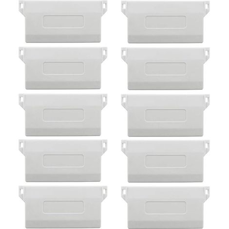 Ensemble de 10 accessoires pour stores vénitiens verticaux, lames lestées de rechange, pièces de rechange pour stores vénitiens inférieurs 89X49mm (blanc). (1/5)