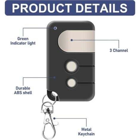 Garage Door Opener Remote Controls Compatible with Chamberlain MotorLift LiftMaster TX4RUNI, TX2REV, 84335EML, 84333E, 94333E, 4335EML 433.92MHz remote controls for MotorLift 500, 700, 1000 (1/4)