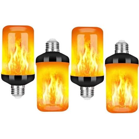 Ampoule LED E27 effet Flamme - 4 Modes avec Capteur de Gravité - Décoration Noël Bar Fête (1/4)