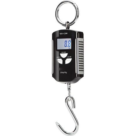 WeiHeng Digital Electronic Luggage Fishing Postal Hanging Scale Hook 200KG / 440Lbs Weight Capacity with Backlit LCD Display (1/5)