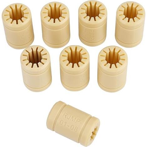 Lntyq 8 pièces LM8UU Portant, imprimante 3D Solide polymère Lisse Portant 8 mm Arbre roulement linéaire, roulement en Plastique pour imprimante 3D (1/5)