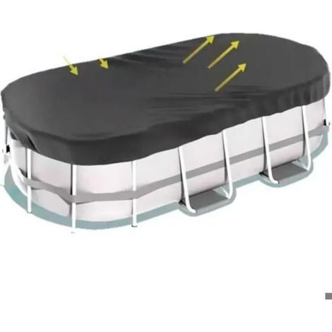 NALOOKAMIC Couverture solaire ovale 488x305 cm – Robuste, étanche & anti-poussière pour piscine hors sol