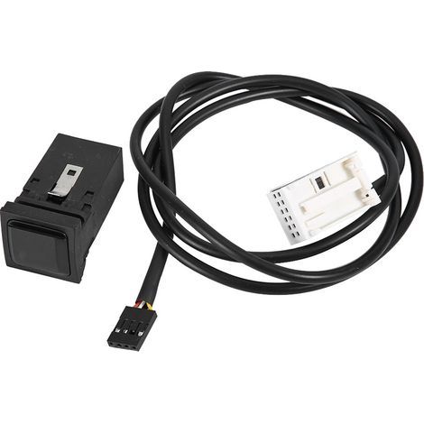 Commutateur audio USB AUX pour voiture, câble d'entrée auxiliaire, matériau de qualité supérieure pour Golf/GTI/R MK5 MK6 (1/5)
