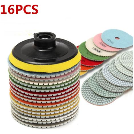 4 pouces 100mm diamant lame de broyage à l'eau douce 16pcs Pierre ponçage (1/5)