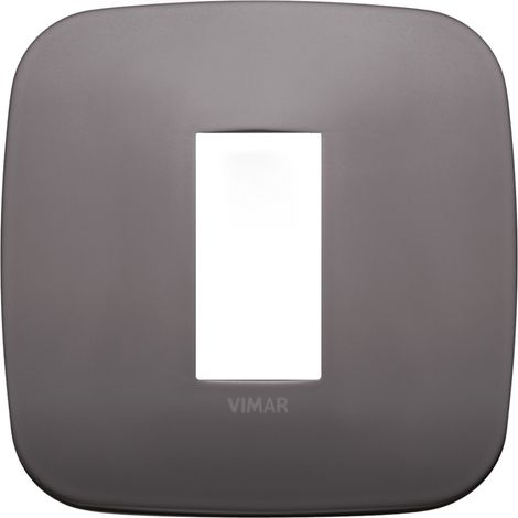 Placca Round 1M nichel dark scatola rotonda Vimar Arkè 19671.29