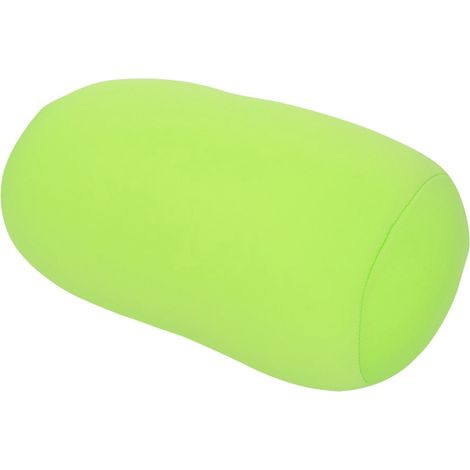 Microbead Back Cushion Roll Throw Pillow Travel Home Sleep Neck Support Comfortable Green