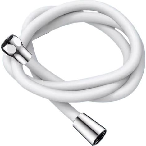 [JAMAIS UTILISÉ]Tuyau de douche en silicone de 1,5 m, flexible et pouvant être courbé à volonté, antidéflagrant et étanche, accessoire de robinet de douche, blanc, 2 cm (1/5)