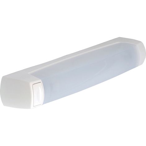 Réglette LED Eimeo avec interrupteur + diffuseur + tube LED 7 W 3000K - L'EBENOID