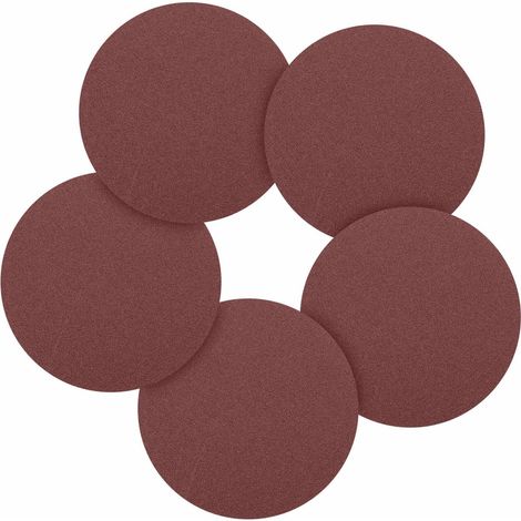 20 Pc Disques À Poncer 125 mm Grain 120 Ronds Pour Ponceuse Rouge (1/5)