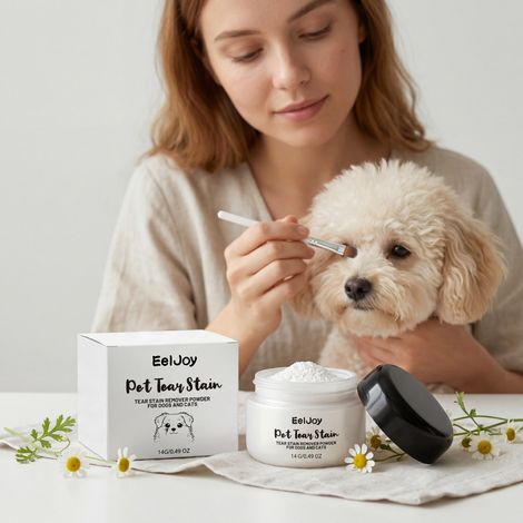 Poudre détachante pour les yeux des animaux - Nettoie et hydrate le contour des yeux du chien, réhydrate et nettoie la peau environnante - 14 g (1/5)