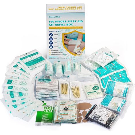 160 Piece First Aid Kit Bag Refill Kit (1/5)