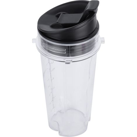 Gobelet de remplacement 470ml avec couvercle à rabat, compatible Nutri Ninja, en PP alimentaire, facile à nettoyer au lave-vaisselle (1/3)