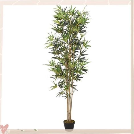 358960 Bambou artificiel 828 feuilles 150 cm vert (1/4)