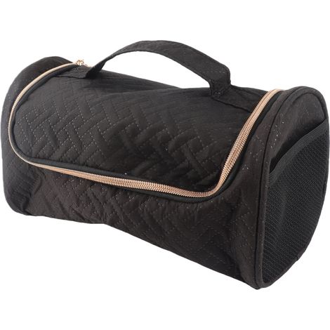 Trousse de voyage pour fer à friser avec crochet de suspension, grande poche zippée et étui de rangement pour outils de coiffure (1/5)