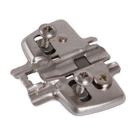 Embase à excentrique vis à aggloméré préemballées HETTICH - Dist.3 mm - Acier nickelé - 9071672 (1/2)