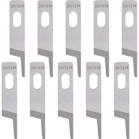 Packung mit 10 Ersatz-Obermessern aus Stahl für Industrienähmaschinen 201121A (1/5)