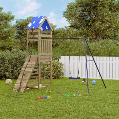 vidaXL Aire de jeux d'extérieur bois de pin imprégné (1/5)