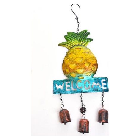 Carillon éolien ananas en fer forgé, ornement de bienvenue en forme d'ananas G-NANOTEH (1/4)