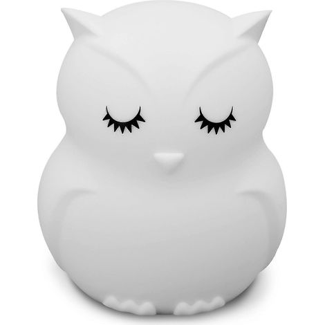Veilleuse colorée pour enfants, lampe de nuit LED tactile, lampe en silicone, lampe de chevet, éclairage d'ambiance, éclairage intérieur, chambre - Hibou (1/5)