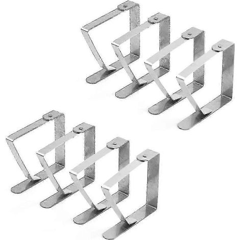 Grande pince à nappe en acier inoxydable 8X7 Cm, pince à nappe en acier inoxydable, lot de 8 (1/5)