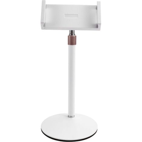 Verstellbarer Monitor- und Tablet-Ständer, tragbarer Ständer für Tablets bis 25 cm, Tischhalterung, weiß (1/5)