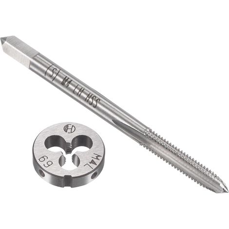 M4 x 0,7 mm metrisches Linksgewinde-Set, HSS-Maschinengewinde-Gewindebohrer mit Werkzeug aus legiertem Stahl, runde Gewindeschneide (1/4)