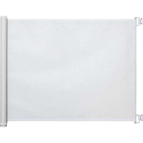 Barrière de sécurité extensible pour escalier et porte, cloison de sécurité, PVC, blanche, 115 x 82,5 cm, pour enfants et animaux de compagnie