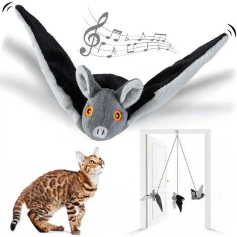 LaBlanc - Jouets pour Chats Jouet pour Chat Oiseau Gazouillant Jouet pour Chat en Forme D'oiseau Chantant Automatique avec Queue à Plumes Jouet Interactif pour Chat Jouet pour Chat Chantant (1/5)