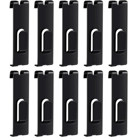 Robuste Metallgitter-Wandhaken, glatte schwarze Oberfläche, langlebige Aufhänger für Wandpräsentation, vielseitiges Gitter, 10 Stück