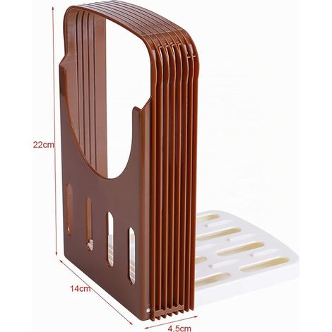 Manual Bread Cutter, Bread Slicer, Folding Manual Sandwich Slicer, Adjustable Slicing Machine with Layers for Homemade Bread, Bread Cakes, Ham, Cheese (1/2)