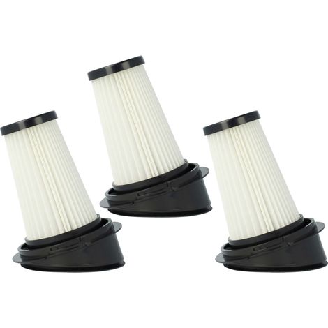 vhbw 3x Staubsaugerfilter kompatibel mit Black & Decker VC2950 Staubsauger - HEPA-Filter Schwarz Weiß