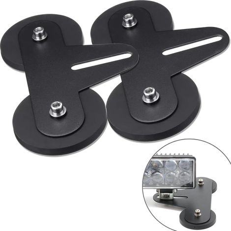 Staffa di montaggio per barra luminosa a LED con base magnetica da 2 pezzi, potente supporto a ventosa, adatta per fari fuoristrada per auto, camion e barre luminose da tetto (1/5)