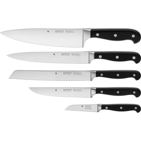 WMF Coltello Set Classe Plus Performance Cut, Acciaio Inox, Nero, Set 5 Pezzi (1/5)