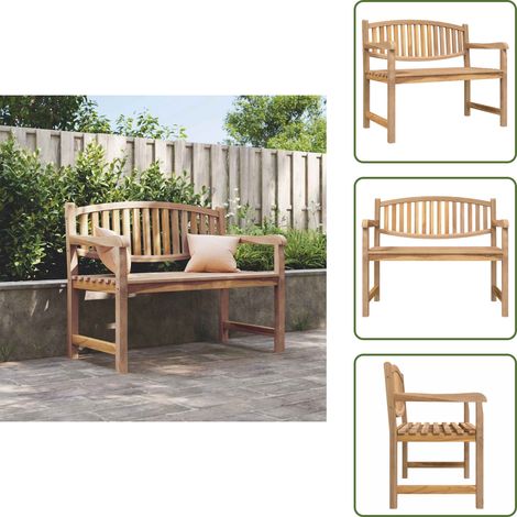 Seduta da giardino - vidaXL Panca da Giardino 114x59x87 cm Legno Massello di Teak - Mobili da esterno
