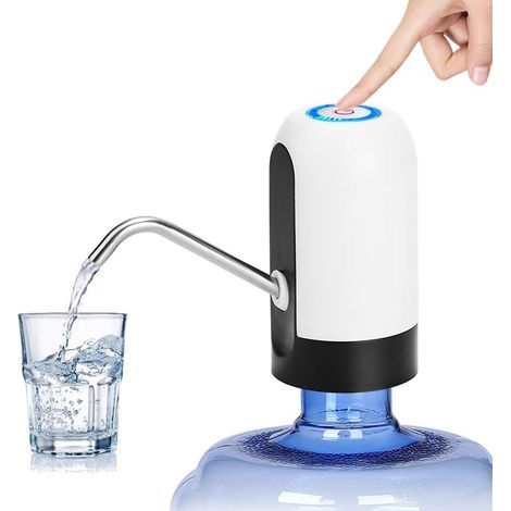 Distributeur d'eau électrique pour bouteilles - Blanc, silencieux et puissant, rechargeable, pour un usage domestique, grande capacité, convient à une utilisation sur table ou au sol, prix élevé et qu (1/5)