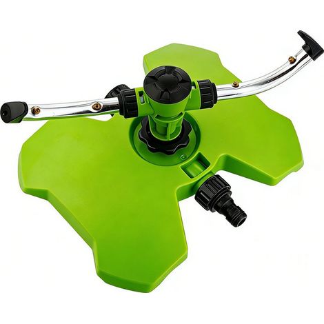 Arroseur Rotatif 360° Irrigation Jardin Buse Automatique ABS Base Aluminium Tête Multi Sorties pour Arrosage Pelouse Durable (1/5)