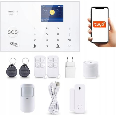 ALARMA LCD INALÁMBRICA DE 2,4" GSM WiFi TUYA SMART EN POLACO