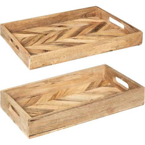 Set de 2 bandejas Wild - madera de mango - Atmosphera créateur d'intérieur (1/5)