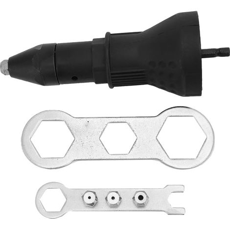 2.44.8mm Electric Rivet Gun Adapter Riveting Tool Kit Riveting Drill Insert Adapter Riveting Drill Electric Drill Tool Kit Riveter Adapter (1/5)