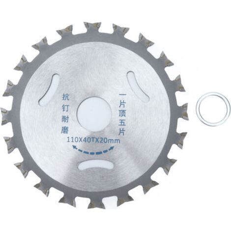Disque de scie circulaire double face en carbure 40 dents pour le travail du bois, avec joint, 110 mm x 20 mm (1/5)