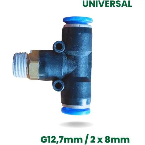 Raccord en T pneumatique G12,7 mm/8 mm/8 mm (1/5)