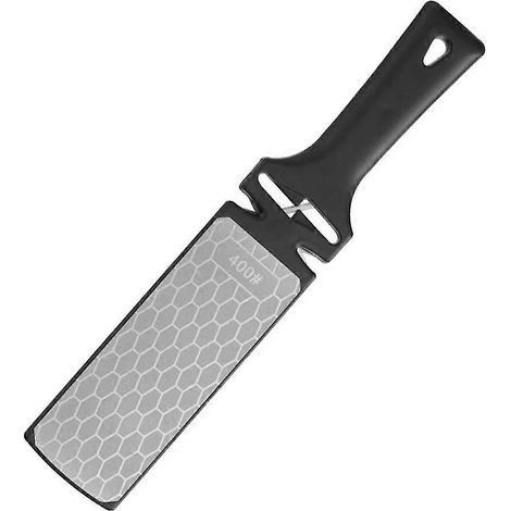 Pierre à aiguiser diamantée 400/1000 pour couteaux, ciseaux et rasoirs, système d'affûtage poli pour couteaux de cuisine. (1/5)