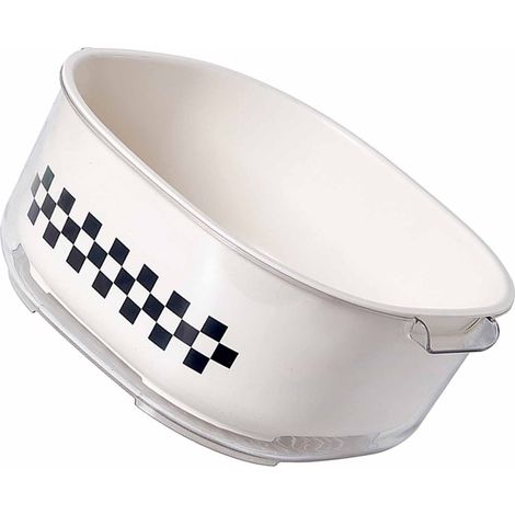 Panier à légumes blanc crème style Ins, panier à fruits et légumes de cuisine, panier de rangement à fruits à double couche épais avec filtre, égouttoir, motif à damier (1/5)