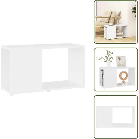 TV-Schrank Weiß 60x24x32 cm Holzwerkstoff - TV-Schrank - Holzwerkstoff Möbel - Weißer TV-Stand - Wohnzimmerschränke - Regal