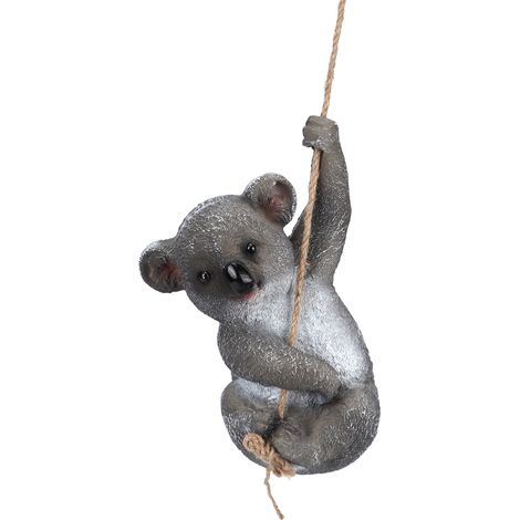 Mignonne statue koala suspendu balancement réaliste décoration extérieur pour terrasse jardin patio