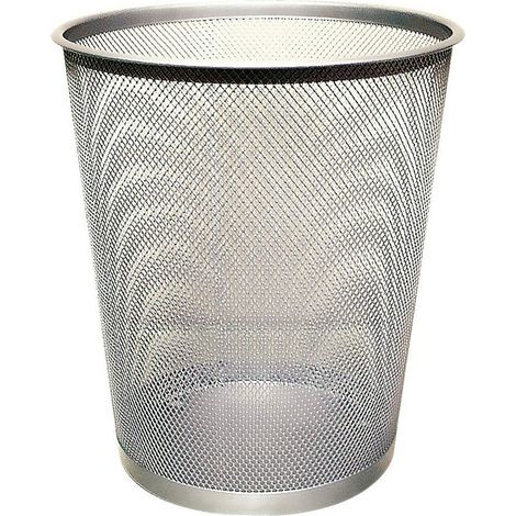 Cesta metálica Q-Connect plateada de 19 l KF00849 (1/2)