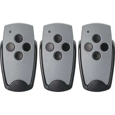 Lot de 3 émetteurs portatifs de rechange 868,3 MHz pour porte de garage Digital 302, D304, D321, D323, D384, 4 canaux, compatible avec le système multi-bits 868,3 MHz (1/5)